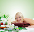 Young woman at spa procedure