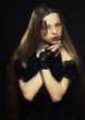 Photo: young woman with creative face-art young woman with creative face-art