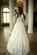 Photo: Portrait of a beautiful young victorian lady in white dress Portrait of a beautiful young victorian lady in white dress