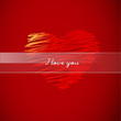 Valentine heart with marker lines. Valentine heart with marker lines.