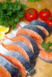 raw salmon steaks raw salmon steaks
