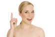 Photo: Frau mit erhobenem Finger Frau mit erhobenem Finger