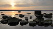 Panoramic sunset on Swedish coast