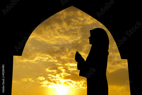 Photo: Muslim praying in mosque Muslim praying in mosque