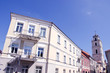 Vilnius old town street house and church