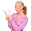 Woman with love letter