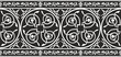 Seamless gothic floral vector border with fleur-de-lis