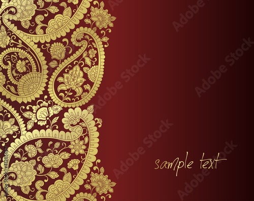 Vector: traditional paisley floral pattern , template , royal India traditional paisley floral pattern , template , royal India