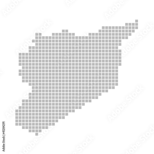 Illustration: Pixelkarte - Syrien Pixelkarte - Syrien