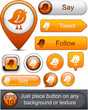 Bird high-detailed modern buttons.