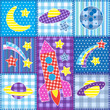Vettoriale: Colorful Space patchwork Colorful Space patchwork