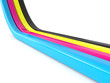 CMYK concept 3d render illustration