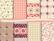 vector set of abstract floral scrapbook