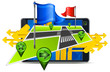 gps navigation & arrow