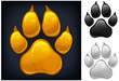 Yellow paw prints