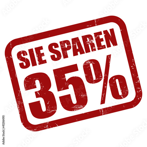 Illustration: Grunge Stempel rot SIE SPAREN 35% Grunge Stempel rot SIE SPAREN 35%