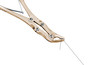 needle holder with an atraumatic curved cutting needle attached needle holder with an atraumatic curved cutting needle attached