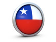 Chile flag icon 3d render Chile flag icon 3d render