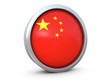 China flag icon 3d render China flag icon 3d render