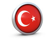 turkey flag icon 3d render turkey flag icon 3d render
