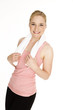 Photo: sportliche junge Frau sportliche junge Frau