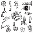 beer icons set