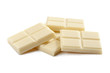 white chocolate block on white background