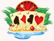 Casino summer banner, vector illustration Casino summer banner, vector illustration