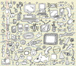 Notebook Doodle Design Elements Vector Illustration Set