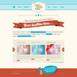 Website vector template - modern retro design