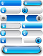 Mouse high-detailed web button collection.