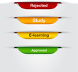 Set of paper labels.