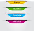 Set of paper labels.