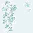Blue floral background