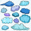 Hand drawn clouds Hand drawn clouds