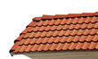 Roof tiles isolated on white background Roof tiles isolated on white background