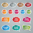 Set of colorful vector stickers