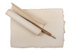 antikes Briefpapier mit Federkiel