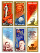First manned flight into space, postage stamp of the USSR