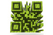 green QR code 3D