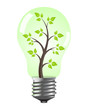 Light bulb with tree