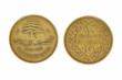 Ten lebanese piastres monet.