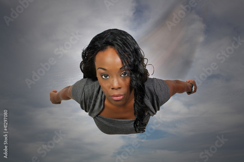 Photo: Beautiful Black Woman Flying Beautiful Black Woman Flying