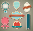 Retro labels set
