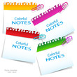 Colorful paper notes with place for text