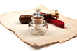 antikes Briefpapier mit Siegelwachs
