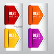 Colorful arrows and bookmarks "bestseller"