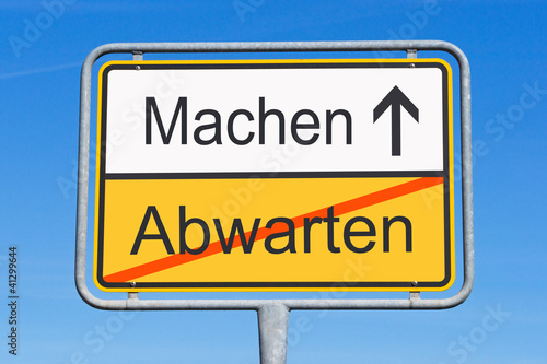 Illustration: Abwarten und Machen Abwarten und Machen