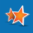 Two stars on blue background