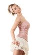 Dancing girl isolated